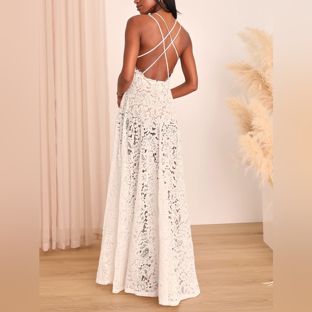 Love of Details White Lace Maxi Dres - Picture 2 of 4